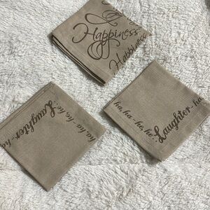 Pottery barn cloth happiness napkins set of 4